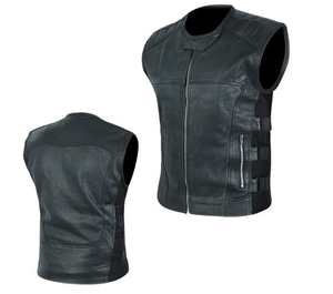 Chaleco de cuero de vaca para hombres Chaleco de cuero informal resistente y duradero Chaleco elegante - Product Image 1