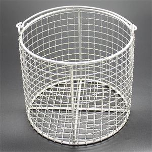 Cesta de almacenamiento de alambre de metal estándar de acero inoxidable con asa Tamaño personalizado Cantidad a granel para almacenamiento en el hogar. - Product Image 2