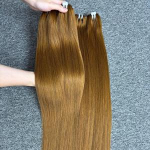 ผมต่อทำจากเส้นผมมนุษย์แท้เวียดนามสีน้ำตาลตรงธรรมชาติสุดหรู100 100% - Product Image 1