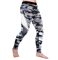 Leggings de Compresión Deportivos para Hombre, Tejidos, Transpirables, Antibacterianos, de Algodón/Bambú, Cintura Elástica, Largo Completo, Venta al Por Mayor