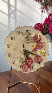 นาฬิกาแขวนผนังอีพ็อกซี่เรซินรูปร่างสำหรับพื้นที่สวยงามไม่เหมือนใครของตกแต่งบ้านของขวัญติดผนังอีพ็อกซี่นาฬิกามหาสมุทรโดยการสร้างแบบโบราณ - Product Image 5