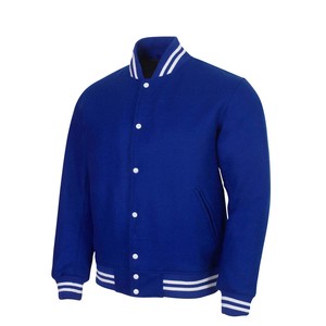 Color rojo Multi Color Rib Custom OEM Patch Work Diseño de marca de alta calidad Premium Lettermen Varsity Jacket Unisex - Product Image 2