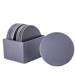 Set of 6 Round Shape Stone <b>Coasters</b> <b>Marble</b> Material Most Popular Selling Product Tablemat Set Eco Friendly Cup <b>Coasters</b> - Product Image 4