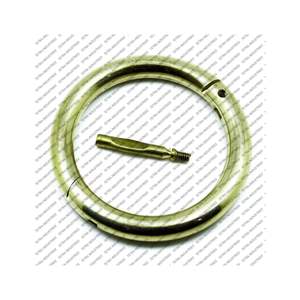 Anillos Nasales de Latón con Tornillo de Bloqueo de 2.5 Pulgadas, Instrumentos Quirúrgicos Veterinarios Manuales de Acero Inoxidable para Ganado - Product Image 1