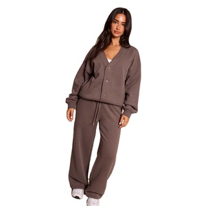 Sweat-shirt d'hiver classique pour femme, coupe oversize, boutonné sur le devant, en molleton doux, manches longues, haute qualité, logo personnalisé, vente en gros - Product Image 1
