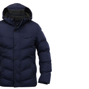 Veste matelassée en coton et polyester unisexe à col montant avec logo sur le devant, taille et design personnalisés pour la saison hivernale - Product Image 6