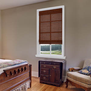 ม่านม้วนเชือกไฟฟ้าทำจากไม้ไผ่กันน้ำใช้ในโรงแรมใช้ในสำนักงานให้สีคล้ำจากโรงงานโดยตรง - Product Image 4