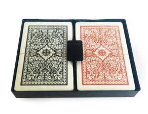 Jeu de cartes en plastique Star, 2 jeux, 104 cartes, A-K-Q-J, motif satiné, logo personnalisé, cartes à jouer en papier portables pour usage familial - Product Image 3