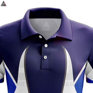 Polo con logotipo personalizado, camiseta Polo con sublimación con logotipo personalizado, diseño de camiseta Polo de Golf liso con logotipo bordado de talla grande de algodón - Product Image 3