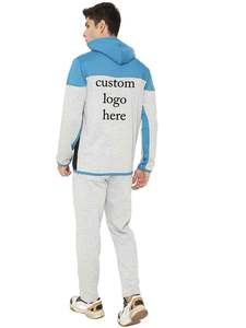 Chándal de diseño de logotipo personalizado OEM para hombre, ropa deportiva informal de algodón con cuello con capucha, peso pesado - Product Image 5