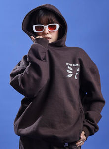 2025 Custom <b>Men's</b> Pullover <b>Hoodies</b> Casual Sports Outwear Sweatshirts Velour Crocheted Weave Hooded <b>Sleeveless</b> Plain Dyed Autumn - Product Image 5