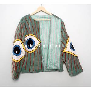 Chaqueta Corta Informal de Terciopelo Bordado Suzani, Chaqueta Dulce para Mujer, Transpirable, Hecha a Mano, Artesanal, de Algodón Personalizado, Aspecto Elegante - Product Image 6