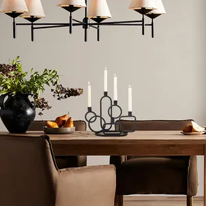 เชิงเทียนโลหะชุบสำเร็จรูปสำหรับตกแต่งบ้านเพื่อส่งออกดีไซน์ใหม่ - Product Image 5