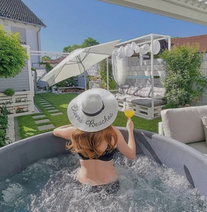 Vente flash : Bain à remous moderne pour 5 adultes, spa extérieur portable en acrylique avec gros jets de massage pour une immersion relaxante, vente flash - Product Image 1