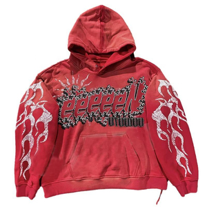 Sudadera con capucha Coreana de lana pesada personalizada, lavado ácido desteñido Vintage sin forro, 300g, poliéster/algodón, secado rápido, transpirable, teñido liso para - Product Image 1