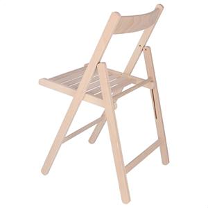WELL HOME FURNITURE & DECORATION Set di 4 Sedie da Giardino in Legno di Faggio Non Verniciato Design BAS - Product Image 4