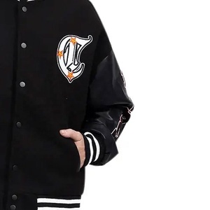 2025 Custom Jean Varsity Jacket 100% algodón manga larga ropa de hombre Streetwear chaqueta de mezclilla personalizada - Product Image 6