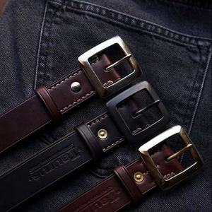 100% ceintures pour hommes en cuir véritable élégantes boucles de haute qualité divers styles et couleurs durables et à la mode-Options de vente en gros - Product Image 1