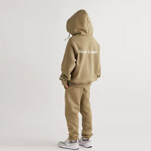 Ensemble de survêtement en molleton français tendance et luxueux, sweat-shirt et pantalon de jogging pour garçon, 2 pièces, nouveau design, imprimé enfant, broderie, survêtement - Product Image 4