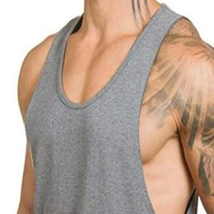 Camiseta sin mangas de algodón de alta calidad de verano OEM para hombre, camiseta sin mangas para gimnasio para hombre, camiseta sin mangas de talla grande para hombre cargada por Dress Sports - Product Image 2