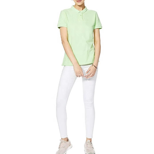 Chemises polo pour femmes 100% coton, séchage rapide et respirantes, teinture unie, style décontracté, design uni, chemises polo 2026 - Product Image 1