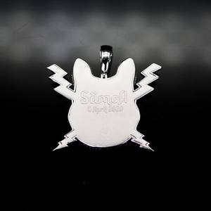 จี้โลโก้ชุบโรเดียม เงินแท้ 925 ประดับเพชรโมอิสซาไนต์ VVS1 ระยิบระยับ สไตล์ฮิปฮอป - Product Image 2