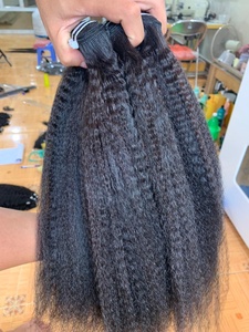 Vente en gros d'extensions de cheveux humains vierges naturels vietnamiens de haute qualité, originaux, bruts, crépus droits, de haute qualité - Product Image 4