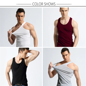 2026 New Cotton Quick-Dry <b>Men's</b> Tank Top High Quality Plain Breathable Tank Top Custom Casual Summer Gym <b>Singlets</b> For <b>Men's</b> - Product Image 3