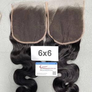 100% Raw Real vietnamita humano Hai Pre suerte 4x4 a 7x7 HD encaje cierre PELUCAS CABELLO crudo Natural extensiones de cabello humano - Product Image 6