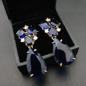 Brilliant Ruby Hydro Gold Plated Cluster <b>Earring</b>, Beautiful Colorful Quartz Jewelry, Unique Design Gemstone Handmade Jewelry - Product Image 4