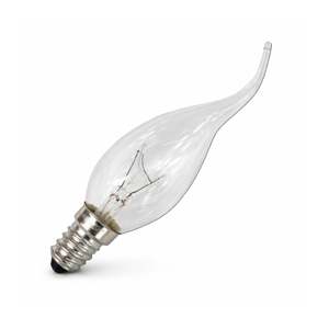 Clear E14 Incandescent <b>Bulb</b> Candle Style - Product Image 1