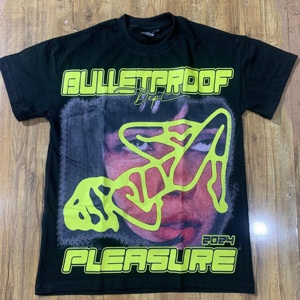 Camiseta de algodón de lujo de alto gramaje para hombre, corte ajustado, hombros caídos, personalizable, estilo hip hop y streetwear - Product Image 1
