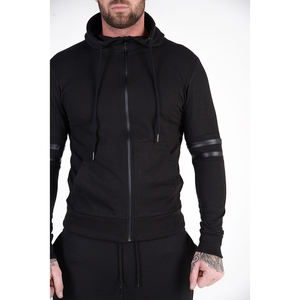 Conjunto Deportivo de Gimnasio para Hombre, de Poliéster y Algodón, con Cremallera, 350GSM, Sudadera con Capucha, Pantalones Deportivos, Fabricante Personalizado de Marca Privada OEM - Product Image 4