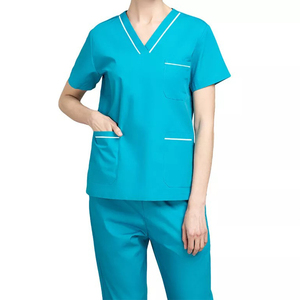 La mejor calidad Unisex Enfermería Scrubs Hospital Trajes de verano Quirúrgico Scrub Sets Plus Size Uniforme para el personal de los médicos - Product Image 3