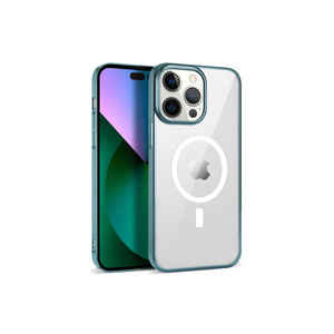 Coque en silicone transparente Netzy pour chargeur sans fil compatible MagSafe pour iPhone 13 Pro Max modèle 14 Plus - Product Image 1