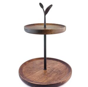 Nouveau support à gâteau en bois pour table à dessert écorce ronde gâteau rustique en bois écorces en bois support à gâteau prêt à expédier par l'Inde - Product Image 1