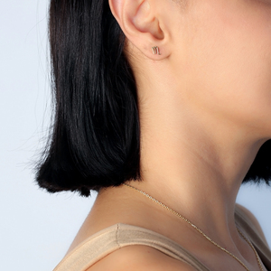 Minimalista Escorpio Horóscopo Plain Stud Pendientes Venta al por mayor Turco hecho a mano 925 Joyas de plata esterlina - Product Image 4