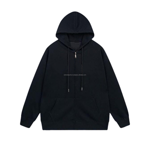 Sudaderas de Alta Calidad con Lavado Ácido, Decoloración al Sol, Aspecto Desgastado, 100% Algodón, Logotipo Personalizado, Cierre de Cremallera, Hombros Caídos, Corte Recto y Recortado para Hombre - Product Image 4
