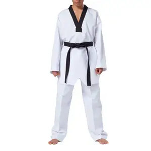 Uniforme de Taekwondo de la mejor calidad hecho en fábrica 2023 nuevos uniformes de Taekwondo de artes marciales con estilo a la venta