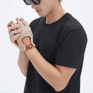 Guantes de Conducción de Cuero para Invierno, Forro Suave, Diseño Transpirable, Ajuste Flexible, Agarre Seguro para Viajes en Clima Frío y Uso al Aire Libre - Product Image 4