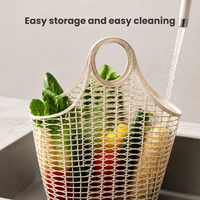 Panier de courses en plastique PP, panier de marché portable, design ajouré, plusieurs tailles disponibles