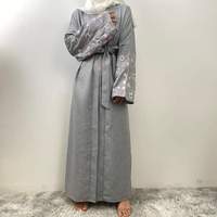 Collection de Luxe - Vente Flash : Abaya Hijab Khimar en Satin Style Dubaï pour Femmes Musulmanes, Grande Taille, Respirante, Légère et Brodé
