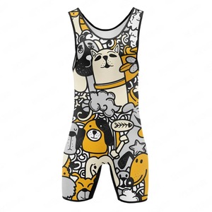 Lutte singulet hommes stretch spandex respirant uniforme de sport pour MMA entraînement et matchs - Product Image 3