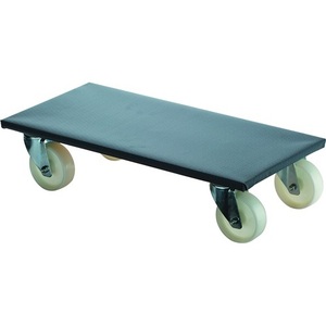 Heavy-Duty <b>Transport</b> Trolley 600 kg Capacity 125 mm Wheels 600x500 mm Platform Plastic Anti-Slip Coating BS Casters - Product Image 1