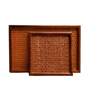 Cestas de mimbre rectangulares hechas a mano, cestas de bambú tejidas decorativas, decoración diaria del hogar, producto artesanal de Bambú - Product Image 3