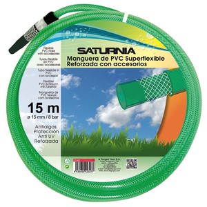 Tubo Flessibile Rinforzato Latflex 15 mm - 5/8" Rotolo da 15 Metri con Accessori - Product Image 1