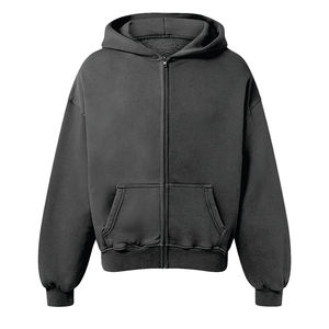 Sweat à capuche zippé pour homme OEM, hiver, coton polyester de haute qualité, séchage rapide, respirant, unisexe, vente en gros - Product Image 5