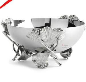 Bol à chocolat de forme ronde fini argent brillant de qualité supérieure pour servir les aliments - Product Image 4