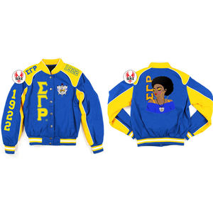 Veste de course en coton pour femmes avec broderie de sororité Sigma Gamma Rho | Veste de voiture de course sur mesure avec broderie de sororité SGRho - Product Image 2