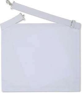 Past Master Mason white Apron Hand Embroidered with Square & Compass 100% Lambskin Masonic Apron - Product Image 4